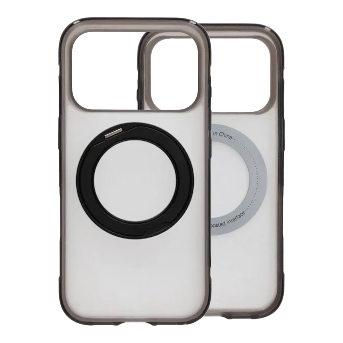 iPhone 17 Pro Max/iPhone 18 Pro Max Skal Matt Ringstativ MagSafe Svart