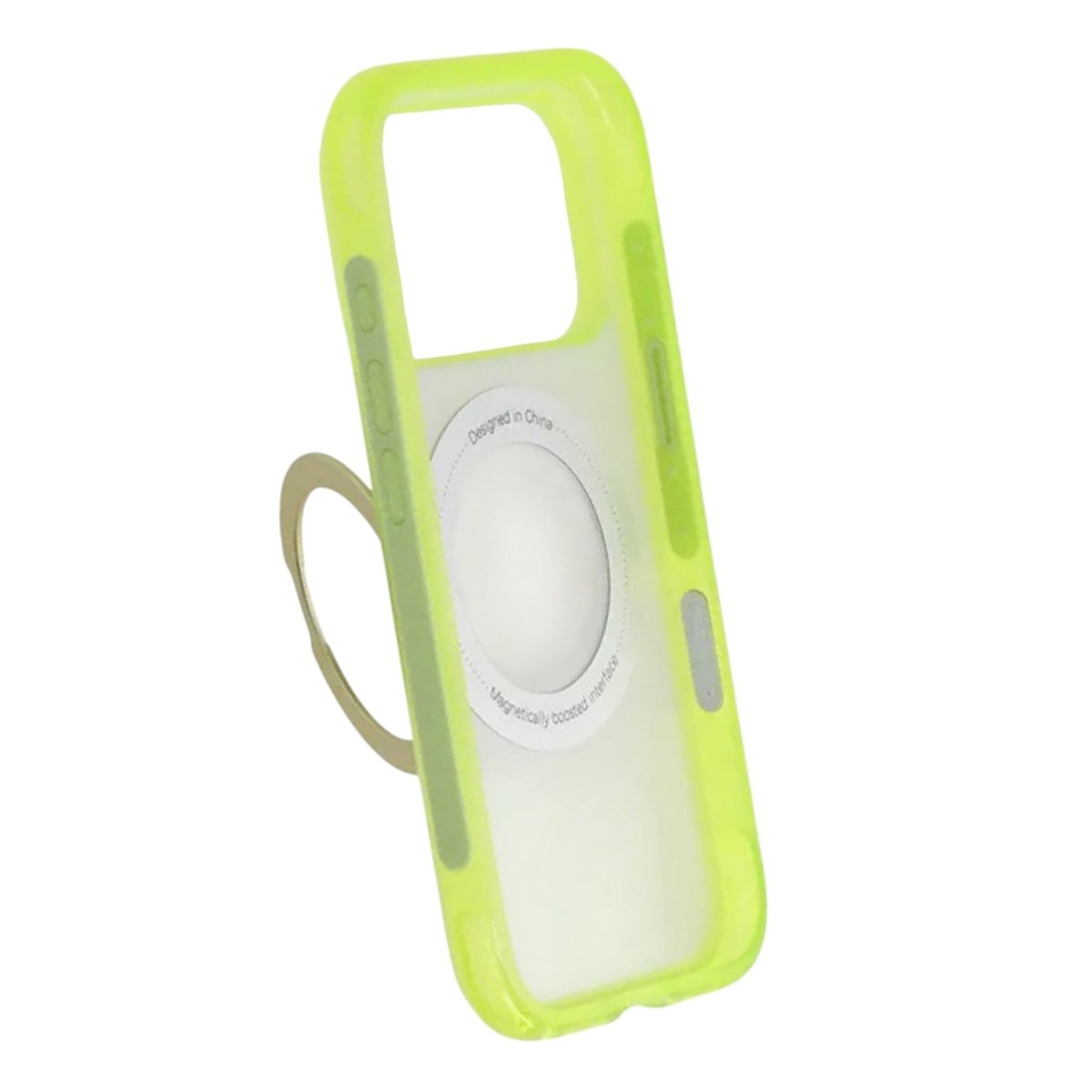 iPhone 17 Pro/iPhone 18 Pro Skal Matt Ringstativ MagSafe Gul