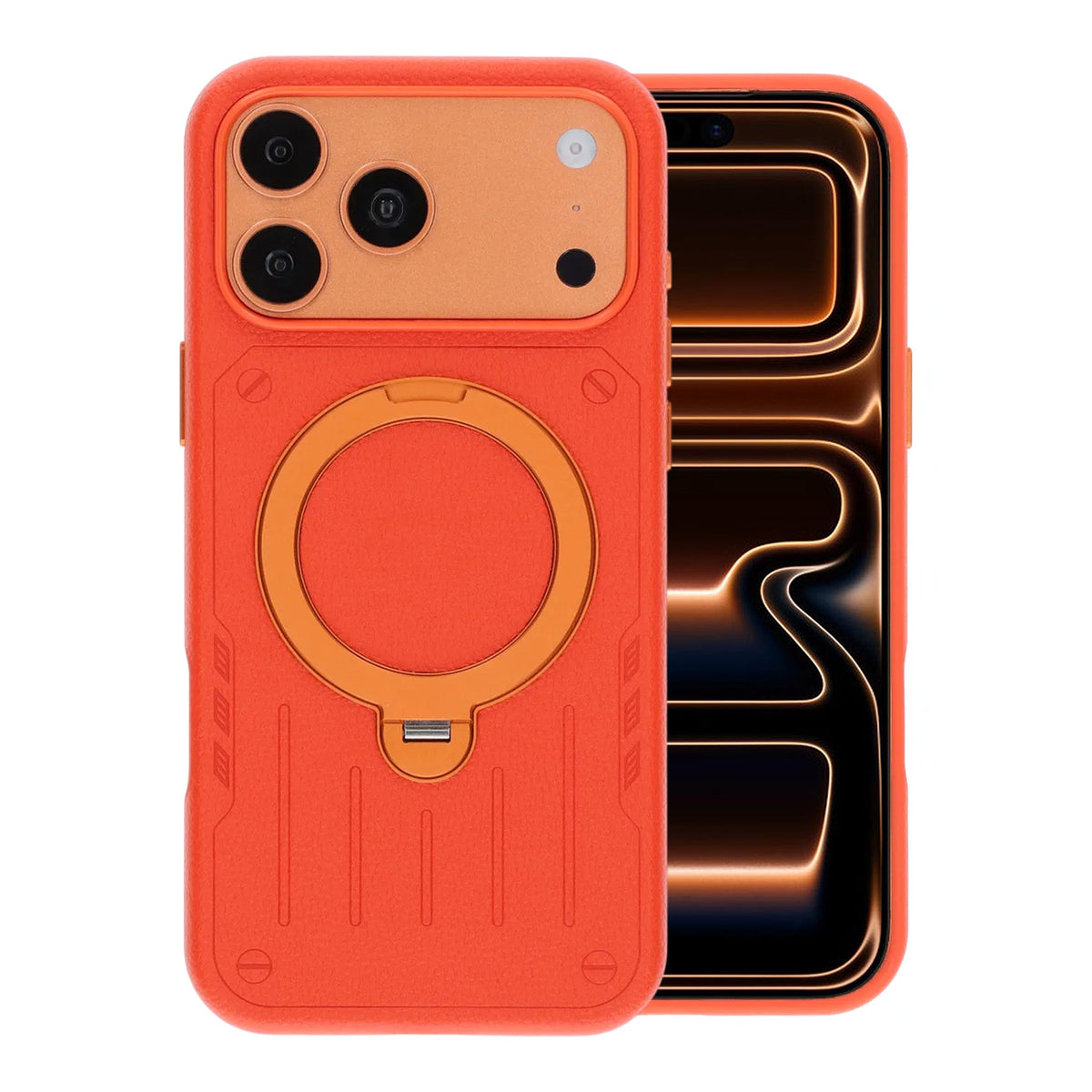 iPhone 17 Pro Max/iPhone 18 Pro Max Skal Mecha MagSafe-stativ Orange