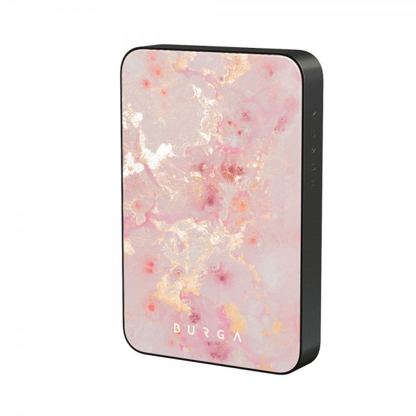 Burga Powerbank MagSafe 5000 mAh Golden Coral Metallgrå