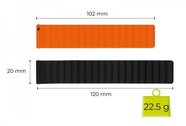 Mobile Origin Samsung Galaxy Watch 8 40/44mm/Classic 46mm Armband Easy Strap Svart Orange