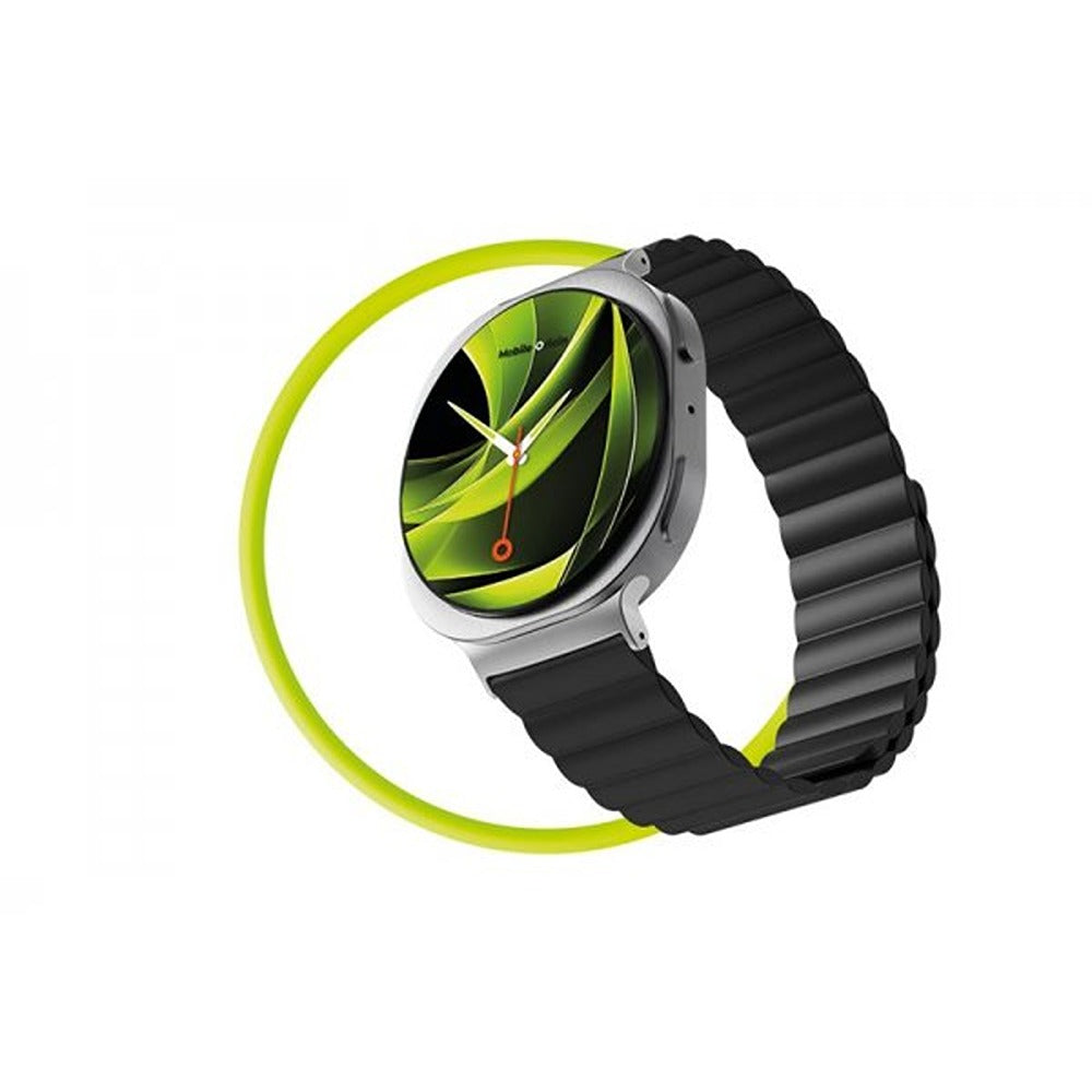 Mobile Origin Samsung Galaxy Watch 8/9 40/44mm/Classic 46mm Armband Easy Strap Magnetic Svart