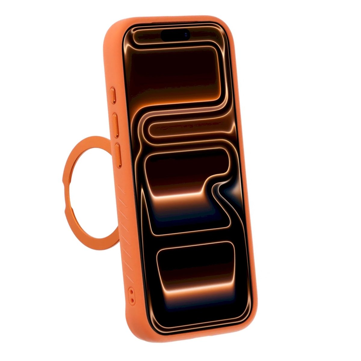 iPhone 17 Pro/iPhone 18 Pro Skal MagSafe-stativ Strass Orange