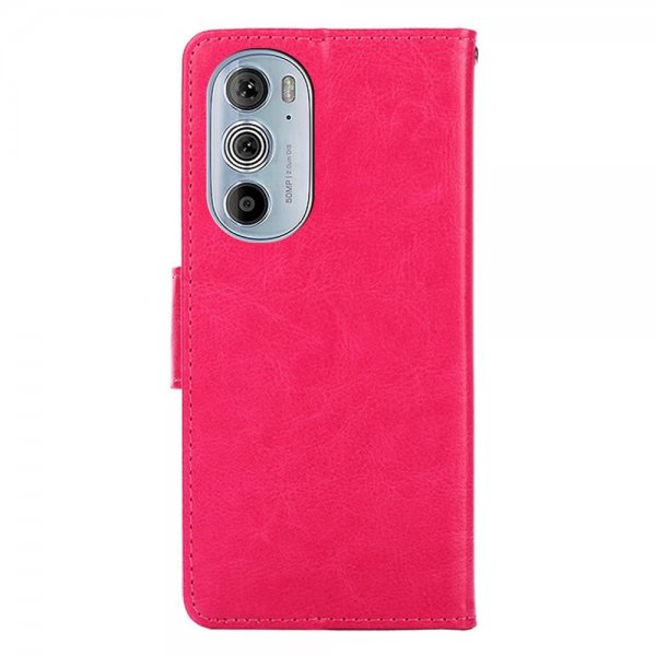 Motorola Edge 30 Pro Fodral med Kortfack Magenta