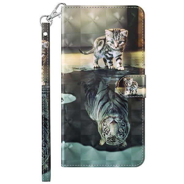 Motorola Moto e22i Fodral Motiv Katt och Tiger