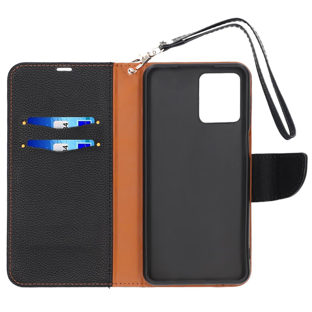 Motorola Moto G14 Fodral med Kortfack Svart