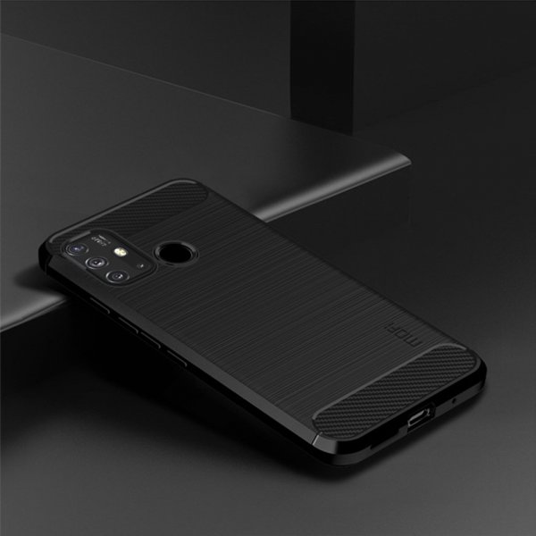 Mofi Motorola Moto G30 Skal Borstad Kolfibertextur Svart