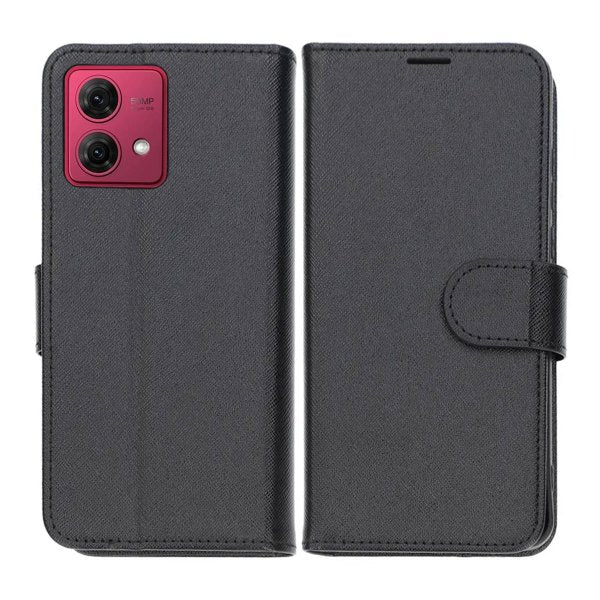 Motorola Moto G84 Fodral med Stativ Svart