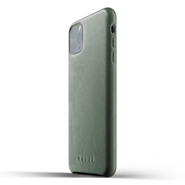Mujjo iPhone 11 Pro Max Skal Full Leather Case Slate Green