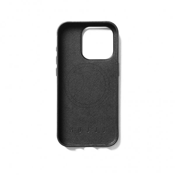 Mujjo iPhone 15 Pro Skal Full Leather Case MagSafe Svart