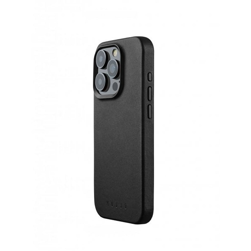 Mujjo iPhone 15 Pro Skal Full Leather Case MagSafe Svart