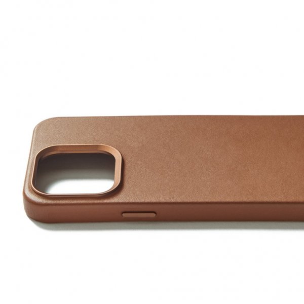 Mujjo iPhone 15 Pro Max Skal Full Leather Case MagSafe Dark Tan