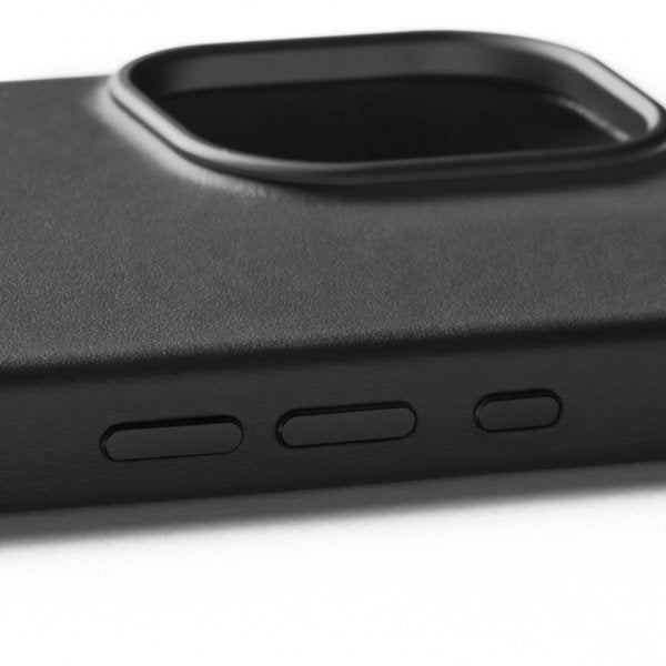 Mujjo iPhone 16 Skal Full Leather Case Svart