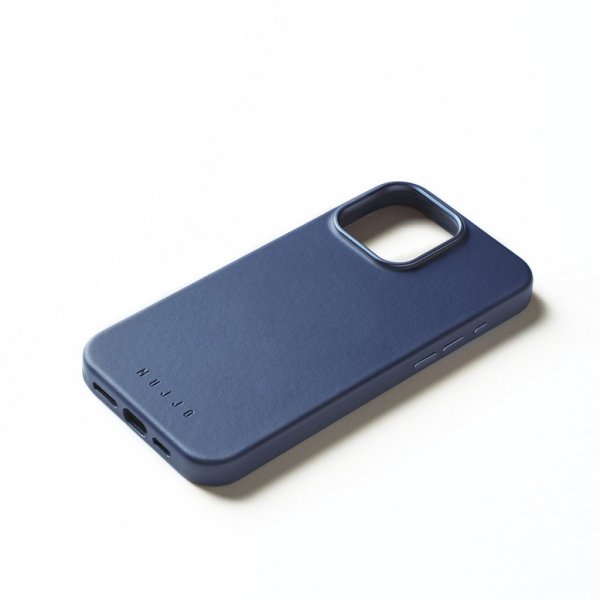 Mujjo iPhone 16 Pro Max Skal Full Leather Case Monaco Blue