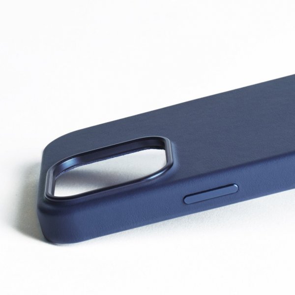 Mujjo iPhone 16 Pro Max Skal Full Leather Case Monaco Blue