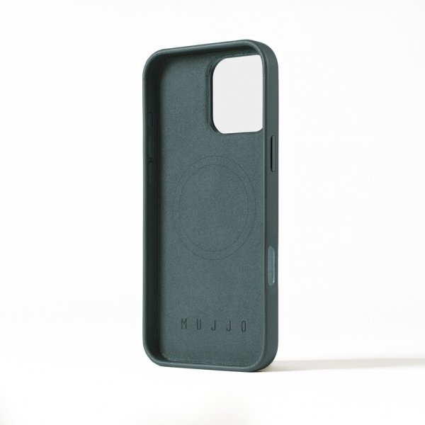 Mujjo iPhone 16 Pro Max Skal Full Leather Case Livid Green