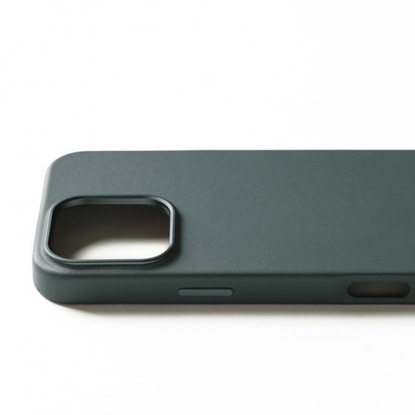 Mujjo iPhone 16 Pro Max Skal Full Leather Case Livid Green
