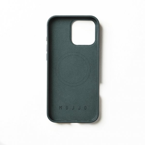 Mujjo iPhone 16 Pro Max Skal Full Leather Case Livid Green