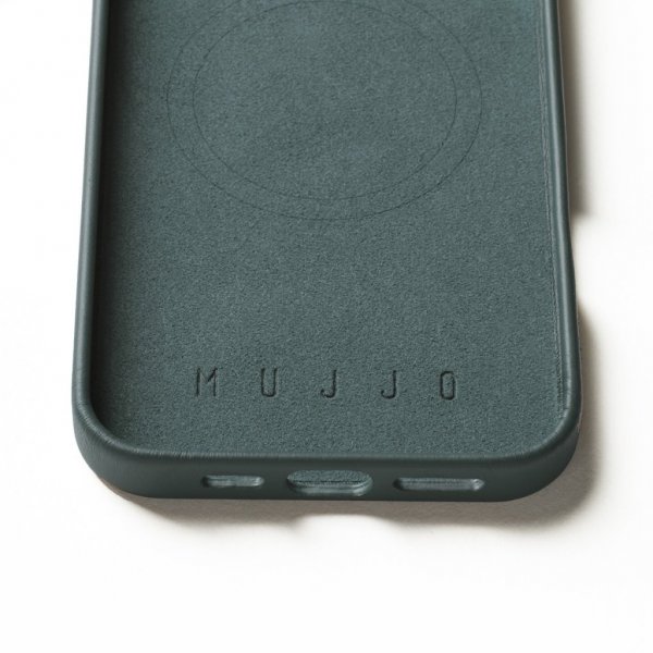 Mujjo iPhone 16 Pro Max Skal Full Leather Case Livid Green