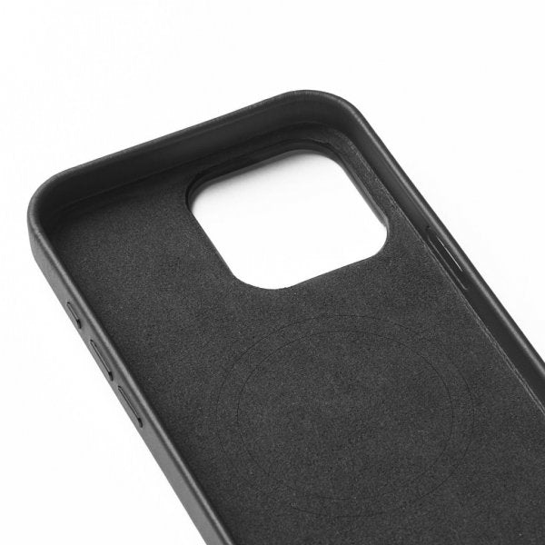 Mujjo iPhone 16 Pro Max Skal Full Leather Wallet Case Svart