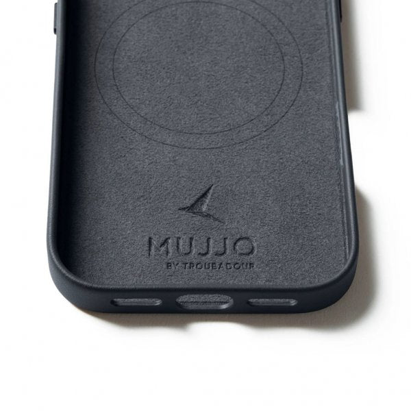 Mujjo iPhone 17 Skal Full Leather Case MagSafe Basalt