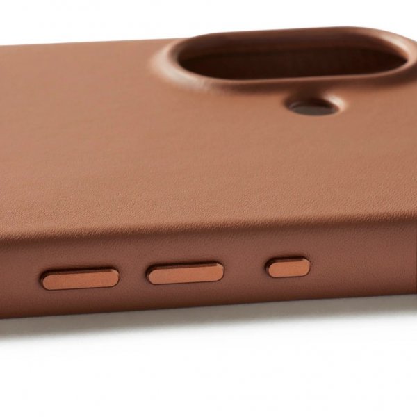 Mujjo iPhone 17 Skal Full Leather Case MagSafe Tan