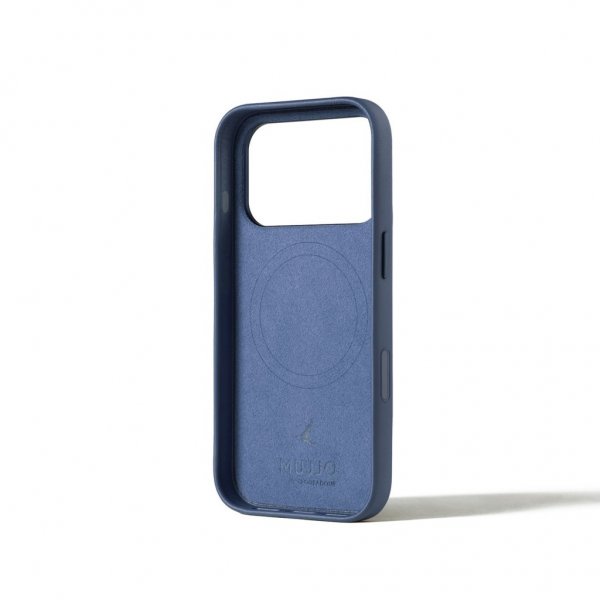 Mujjo iPhone 17 Pro Skal Full Leather Case MagSafe Monaco Blue