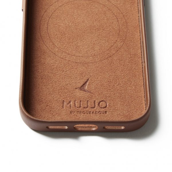 Mujjo iPhone 17 Pro Skal Full Leather Case MagSafe Tan