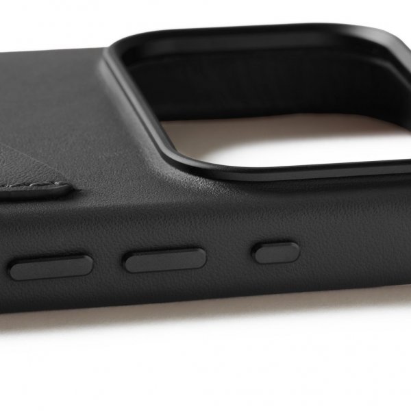 Mujjo iPhone 17 Pro Skal Full Leather Wallet Case MagSafe Svart