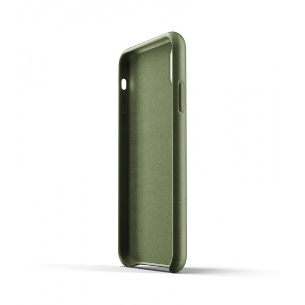 Mujjo iPhone Xr Skal Full Leather Wallet Case Olive
