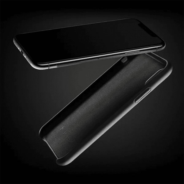 Mujjo iPhone X/Xs Skal Full Leather Case Grå