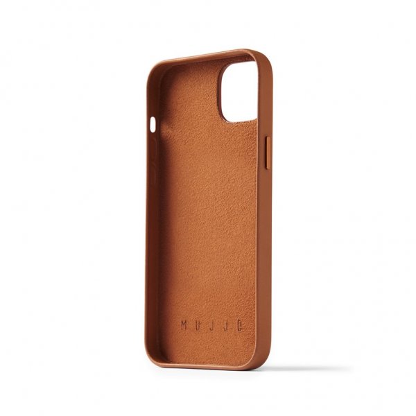 Mujjo iPhone 14 Plus Skal Full Leather Wallet Case Monaco Blue