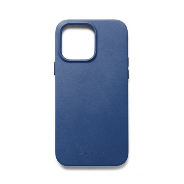 Mujjo iPhone 14 Pro Max Skal Full Leather Case MagSafe Monaco Blue