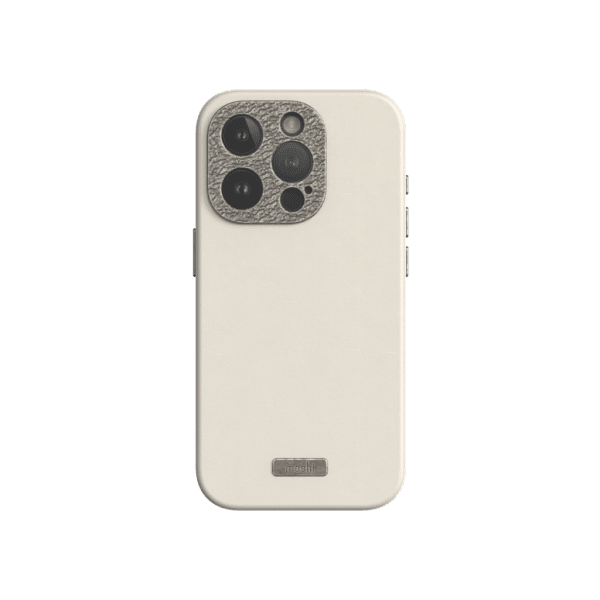 Moshi iPhone 15 Pro Skal Napa MagSafe Eggnog White