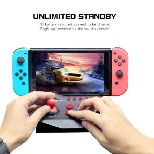 Nintendo Switch/Switch Lite Arkad Spelkontroll med Joystick Svart/Röd