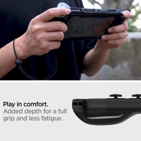 Spigen Nintendo Switch OLED Skal Rugged Armor Matte Black