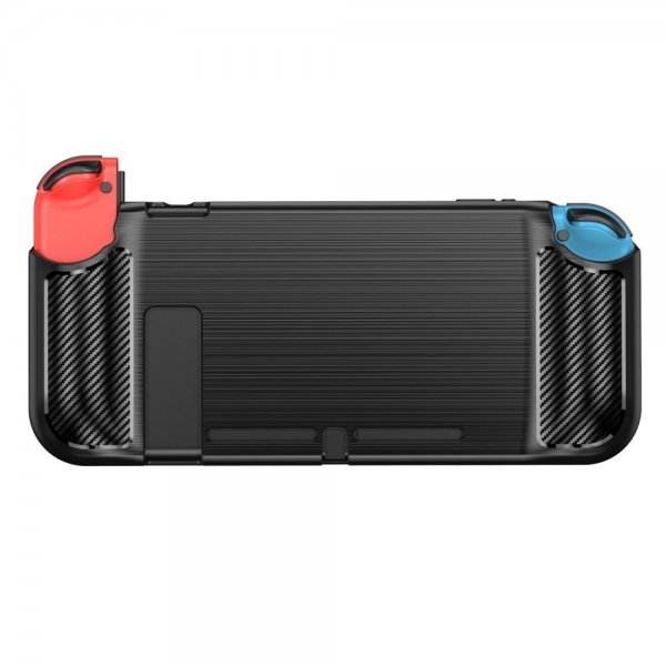 Nintendo Switch Skal Borstad Kolfibertextur Svart