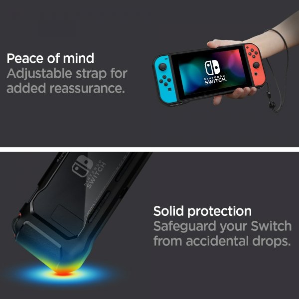 Spigen Nintendo Switch Skal Rugged Armor Matte Black