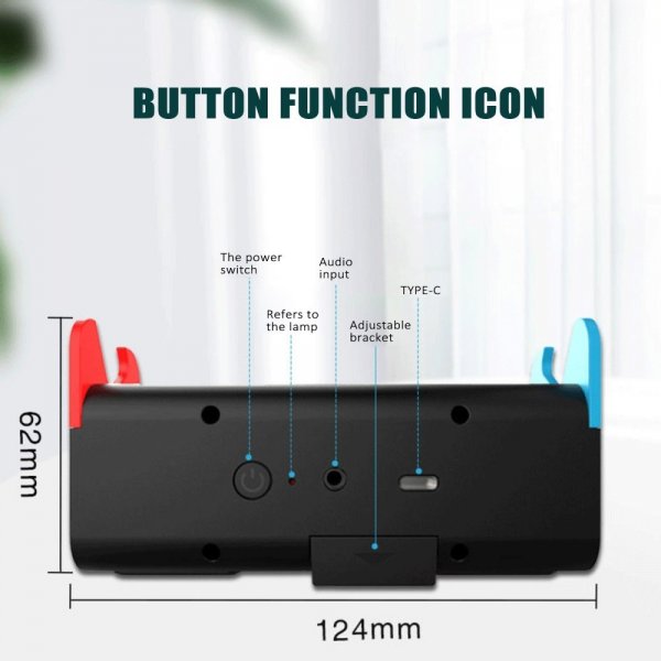 Ipega Nintendo Switch/Switch Lite Högtalare med inbyggt Ställ