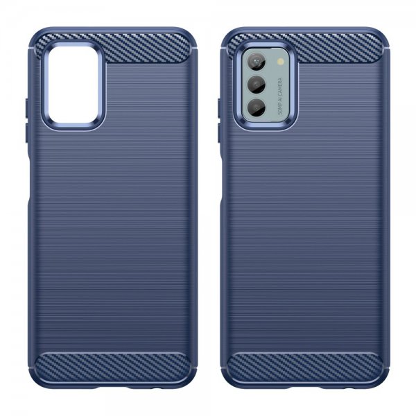 Nokia G22 Skal Borstad Kolfibertextur Blå