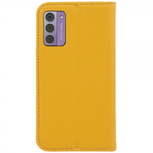 Nokia G42 Fodral med Kortfack Flip Gul