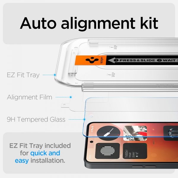 Spigen Nothing Phone (3a)/Phone (3a) Pro Skärmskydd GLAS.tR EZ Fit