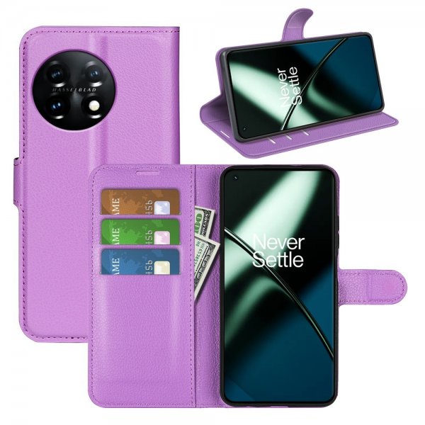 OnePlus 11 Fodral Litchi Lila