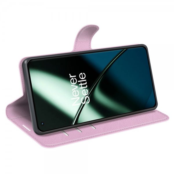 OnePlus 11 Fodral Litchi Rosa