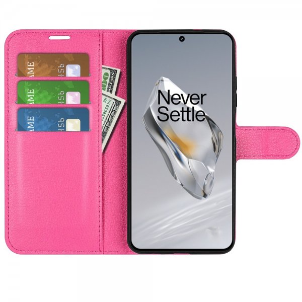 OnePlus 12 Fodral Litchi Magenta