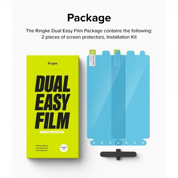 Ringke OnePlus 12R Skärmskydd Dual Easy Film 2-pack