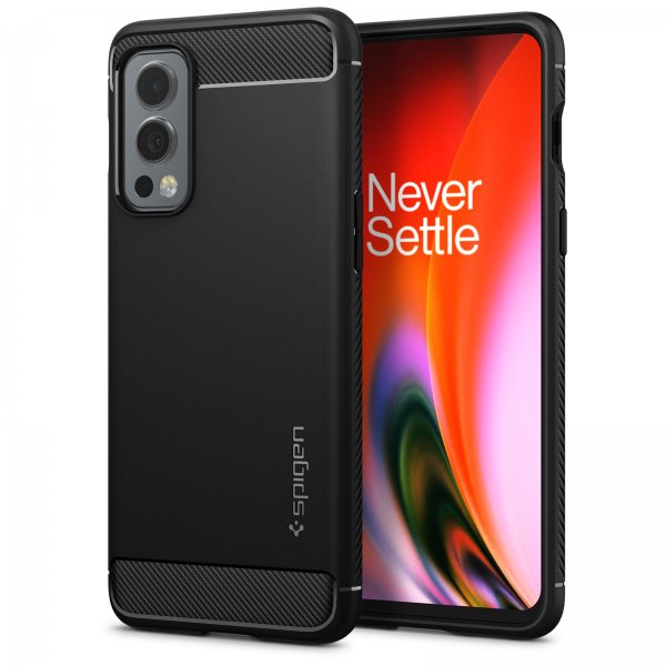 Spigen OnePlus Nord 2 5G Skal Rugged Armor Matte Black