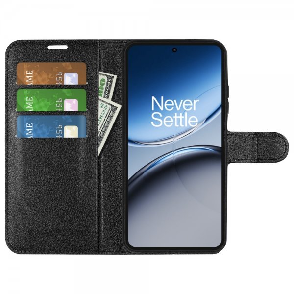 OnePlus Nord 4 Fodral Litchi Svart