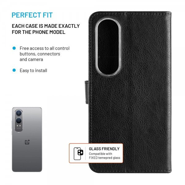 Fixed OnePlus Nord CE4 Lite 5G Fodral Opus Book Svart