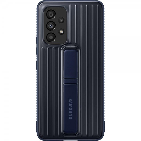 Samsung Original Galaxy A53 5G Skal Protective Standing Cover Transparent Navy